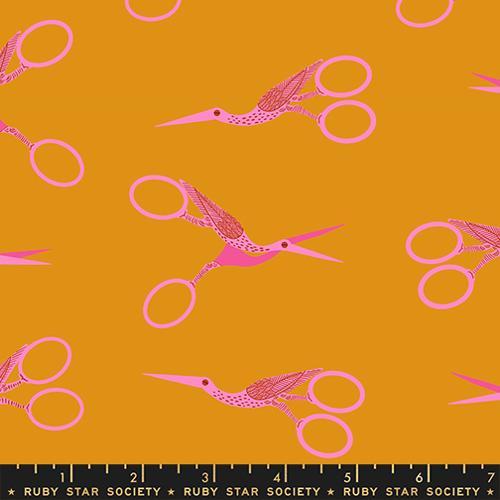 1-800-Notion_-_Stork_Scissors_Honey_RS5216-13_Cotton_Fabric