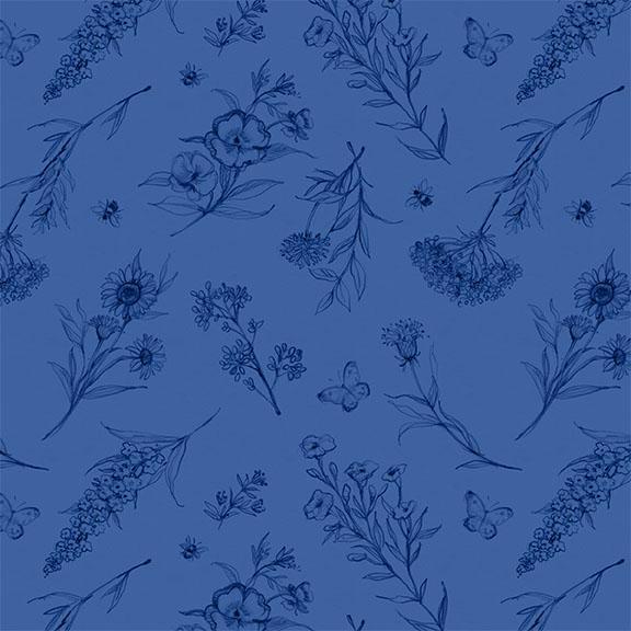 Amalfi_Coast-Wildflowers_Dark_Blue_W105-005-555_Cotton_Fabric