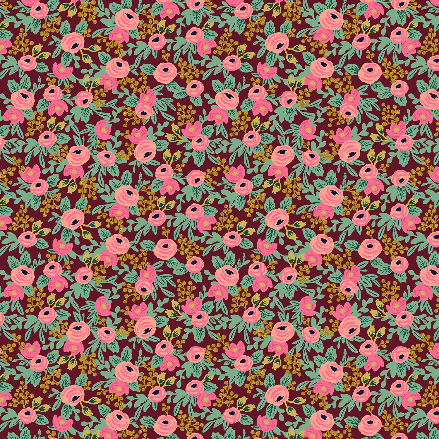 Garden_Party_Metallic-Rosa_Burgundy_RP305-BU5M_cotton_fabric