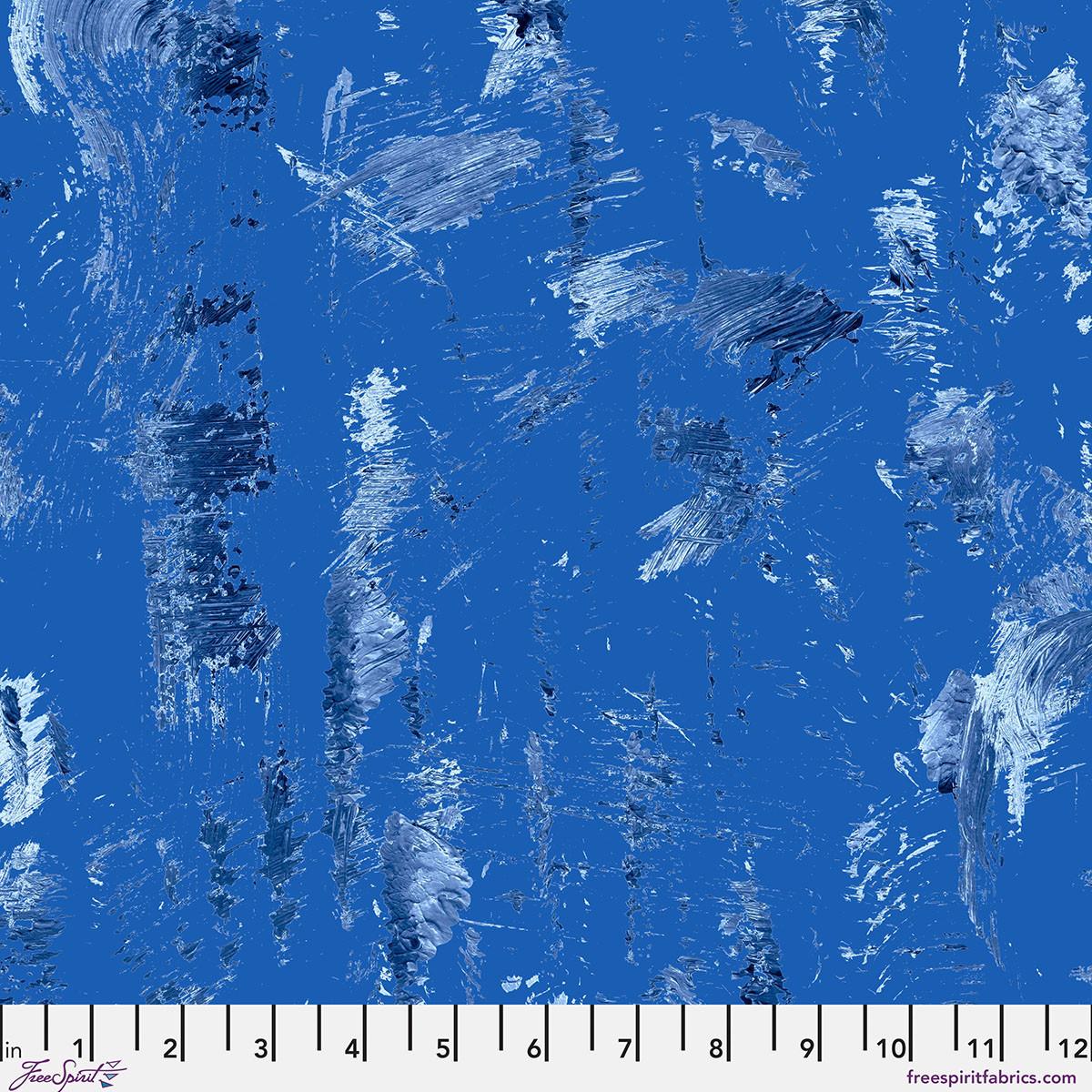 Hue-Brushstrokes_True_Blue_PWGG017_TRUEBLUE_Cotton_Fabric