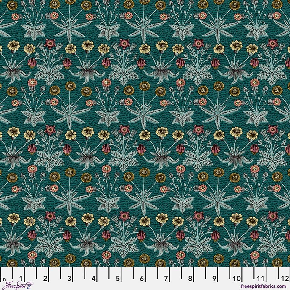 Lodden-Daisy_Fields_Teal_PWWM152_TEAL_Cotton_Fabric