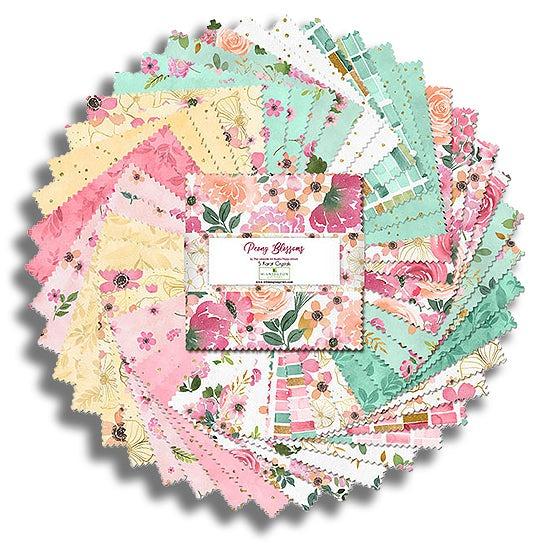 Precut_5_Karat_Crystals-Peony_Blossoms_508-887-508_Precut_Cotton_Fabric