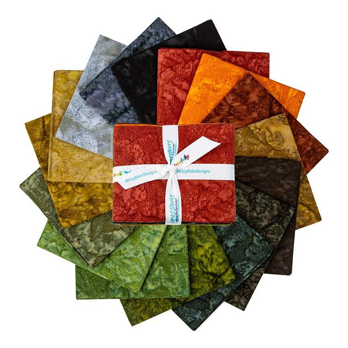 Precut_FQ_Bundle-Expressions_Hand_Dyes-Woodland_Elegance_FQ-21006-16_Precut_Cotton_Fabric