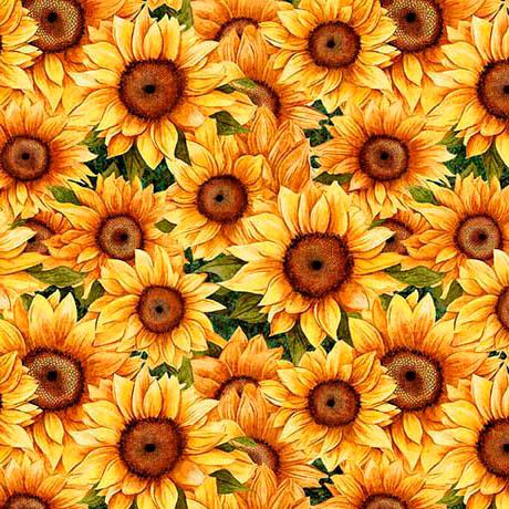Sunflower_Serenade-Packed_Sunflowers_Green_2600-31804-G_Cotton_Fabric