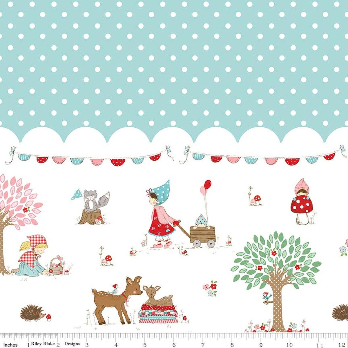 Whimsical_Woodland-Border_Print_Aqua_C17648-AQUA_Cotton_Fabric